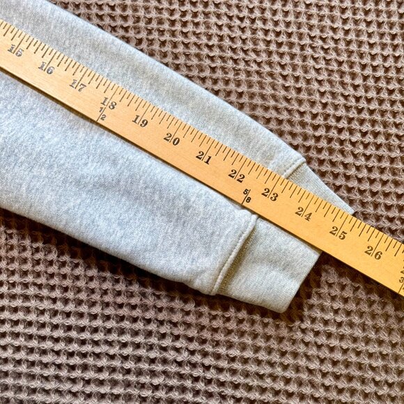 GAP Heather Gray Pullover Hoodie Sweatshirt Fleece Lined Men’s Large - Picture 5 of 7